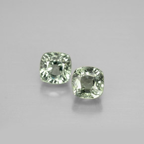 Pedras preciosas de safira verde natural de  ct, almofada cortada, VVS
