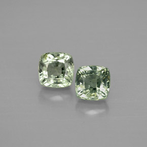 Pedras preciosas de safira verde natural de  ct, almofada cortada, VVS-VS