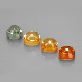 Pedras preciosas de safira multicolorido natural de  ct, almofada cortada, VVS