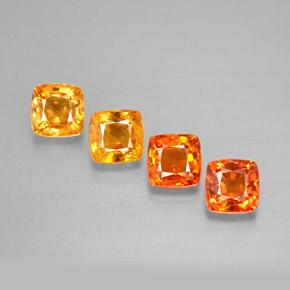 Pedras preciosas de safira multicolorido natural de 1,99 ct, almofada cortada, VVS