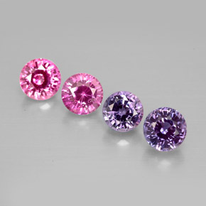 Pedras preciosas de safira multicolorido natural de  ct, corte redondo, VVS