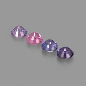 Pedras preciosas de safira multicolorido natural de  ct, corte redondo, VVS-VS