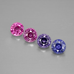 Pedras preciosas de safira multicolorido natural de  ct, corte redondo, VVS