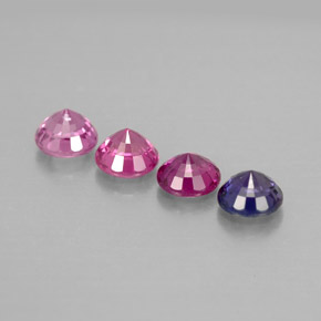 Pedras preciosas de safira multicolorido natural de  ct, corte redondo, VVS