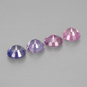 Pedras preciosas de safira multicolorido natural de  ct, corte redondo, VVS