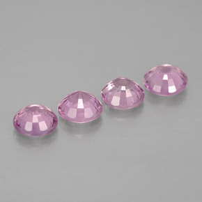 Pedras preciosas de safira rosa natural de  ct, corte redondo, VVS