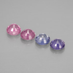 Pedras preciosas de safira multicolorido natural de  ct, corte redondo, VVS-VS