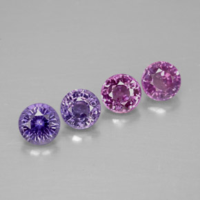 Pedras preciosas de safira multicolorido natural de  ct, corte redondo, VVS-VS