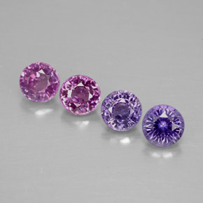 Pedras preciosas de safira multicolorido natural de  ct, corte redondo, VVS-VS