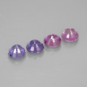 Pedras preciosas de safira multicolorido natural de  ct, corte redondo, VVS-VS