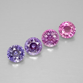 Pedras preciosas de safira multicolorido natural de  ct, corte redondo, VVS-VS