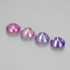 Pedras preciosas de safira multicolorido natural de  ct, corte redondo, VVS-VS