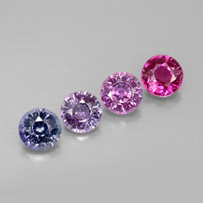 Pedras preciosas de safira multicolorido natural de  ct, corte redondo, VVS