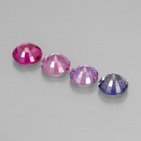 Pedras preciosas de safira multicolorido natural de  ct, corte redondo, VVS