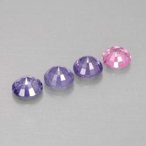 Pedras preciosas de safira multicolorido natural de  ct, corte redondo, VVS-VS