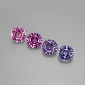 Pedras preciosas de safira multicolorido natural de  ct, corte redondo, VVS