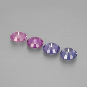 Pedras preciosas de safira multicolorido natural de  ct, corte redondo, VVS