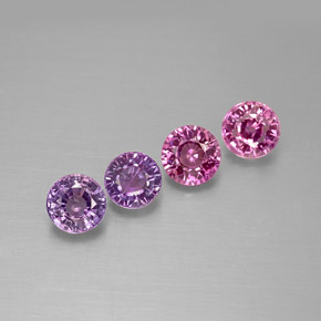 Pedras preciosas de safira multicolorido natural de  ct, corte redondo, VVS