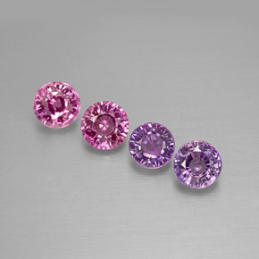 Pedras preciosas de safira multicolorido natural de  ct, corte redondo, VVS