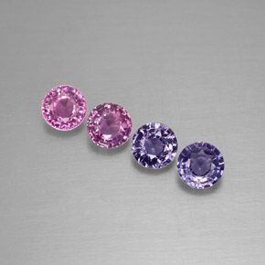Pedras preciosas de safira multicolorido natural de  ct, corte redondo, VVS