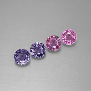 Pedras preciosas de safira multicolorido natural de  ct, corte redondo, VVS