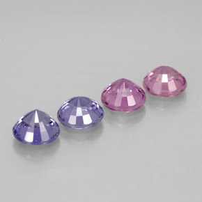 Pedras preciosas de safira multicolorido natural de  ct, corte redondo, VVS-VS