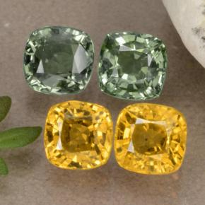 Pedras preciosas de safira multicolorido natural de 2,75 ct, almofada cortada, VVS