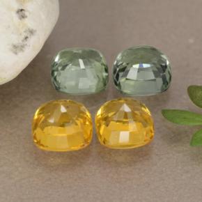 Pedras preciosas de safira multicolorido natural de 2,75 ct, almofada cortada, VVS