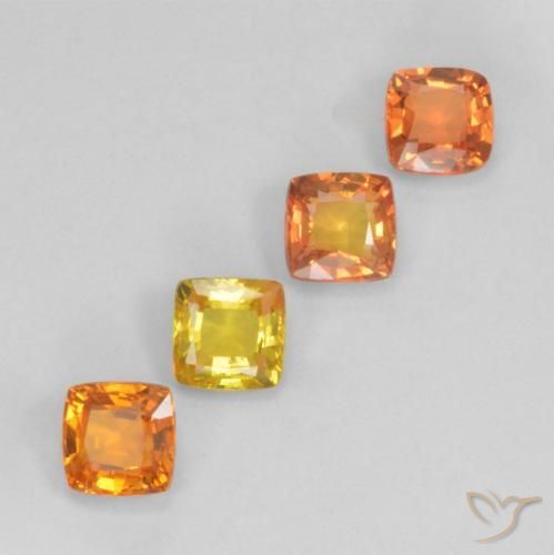 Pedras preciosas de safira multicolorido natural de 1,80 ct, almofada cortada, VVS