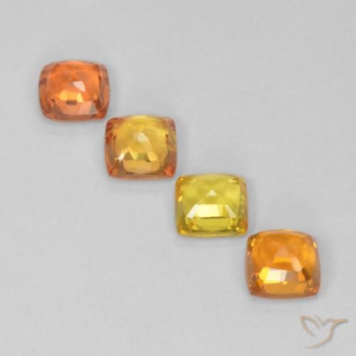 Pedras preciosas de safira multicolorido natural de 1,80 ct, almofada cortada, VVS