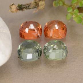 Pedras preciosas de safira multicolorido natural de 2,53 ct, almofada cortada, VVS-VS
