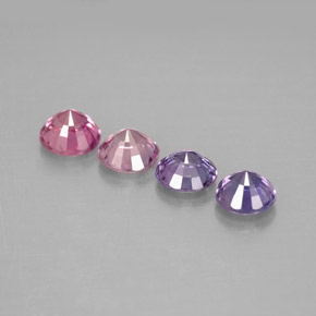 Pedras preciosas de safira multicolorido natural de  ct, corte redondo, VVS