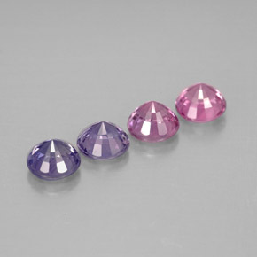 Pedras preciosas de safira multicolorido natural de  ct, corte redondo, VVS