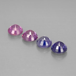Pedras preciosas de safira multicolorido natural de  ct, corte redondo, VVS-VS