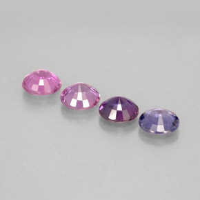 Pedras preciosas de safira multicolorido natural de  ct, corte redondo, VVS-VS