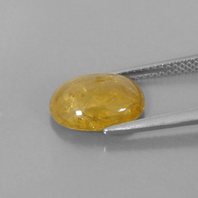 Safira amarelo natural 4,29ct, transparente, transparente/translúcido