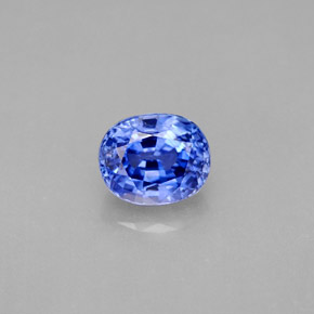 Safira azul natural 2,05ct, corte oval, VVS