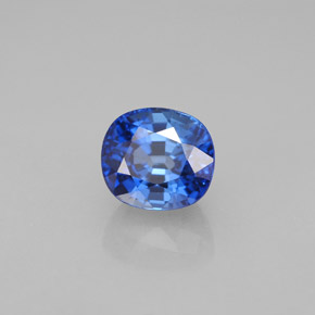 Safira azul natural 2,14ct, almofada cortada, VVS-VS