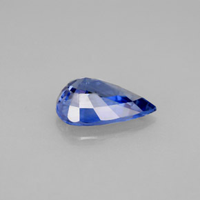 Safira azul natural 2,29ct, formato de pêra, VVS