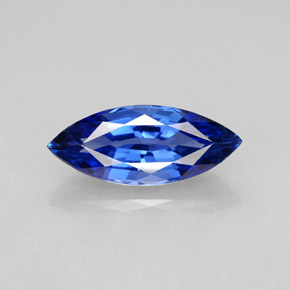 Safira azul natural 2,69ct, marquise, VVS