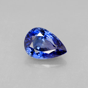 Safira azul natural 1,99ct, formato de pêra, VVS-VS
