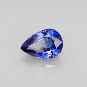 Safira azul natural 1,99ct, formato de pêra, VVS-VS