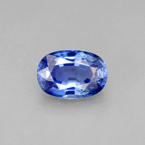 Safira azul natural 2,15ct, corte oval, VVS-VS