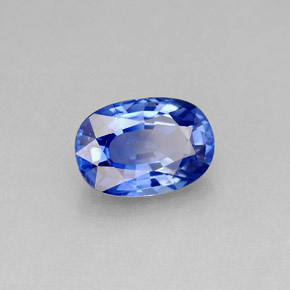 Safira azul natural 2,15ct, corte oval, VVS-VS