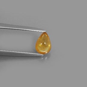 Safira amarelo natural 0,82ct, transparente, transparente/translúcido