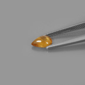 Safira amarelo natural 0,82ct, transparente, transparente/translúcido