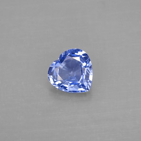 Safira azul natural 1,17ct, formato de coração, VVS