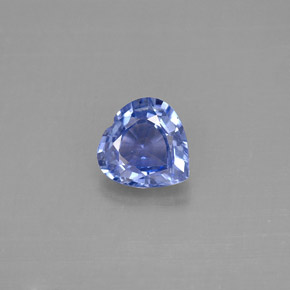 Safira azul natural 1,18ct, formato de coração, VVS-VS