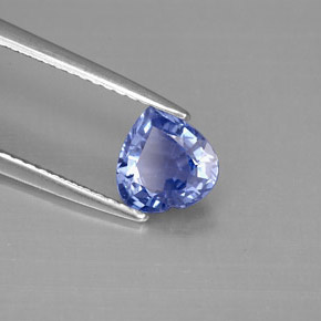 Safira azul natural 1,18ct, formato de coração, VVS-VS