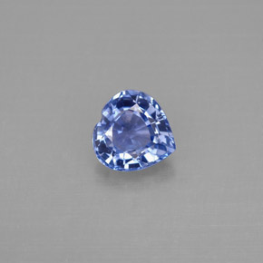 Safira azul natural 1,23ct, formato de coração, VS